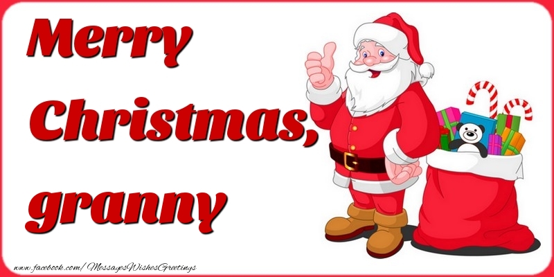 Greetings Cards for Christmas for Grandmother - Merry Christmas, granny