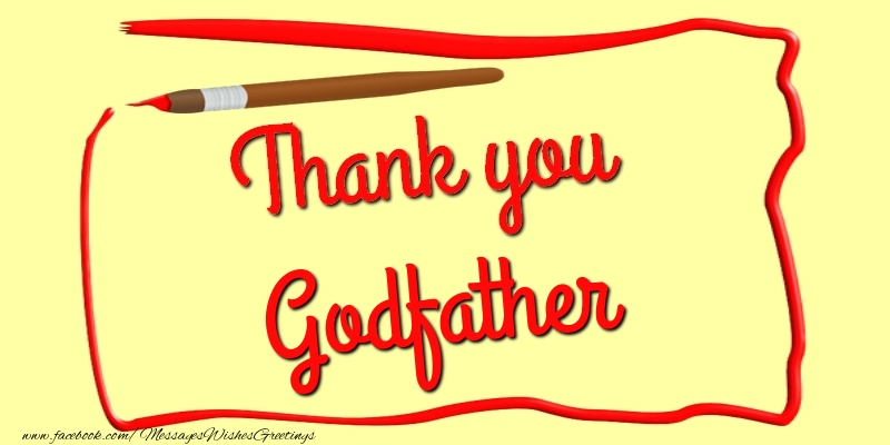 Greetings Cards Thank you for Godfather - Thank you, godfather