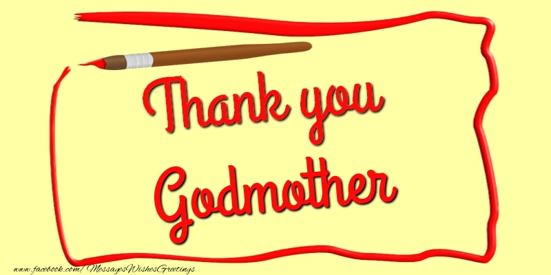 Greetings Cards Thank you for Godmother - Thank you, godmother