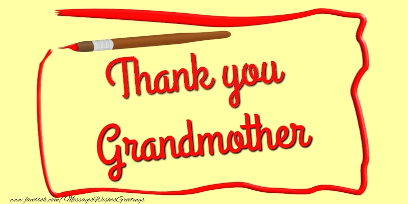 Greetings Cards Thank you for Grandmother - Thank you, grandmother