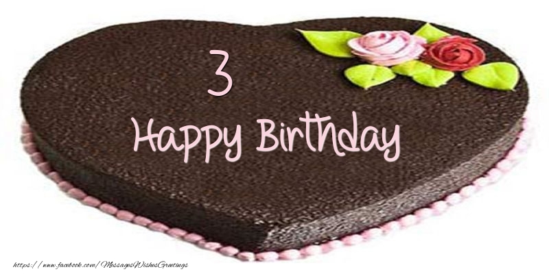 3 years Happy Birthday Cake