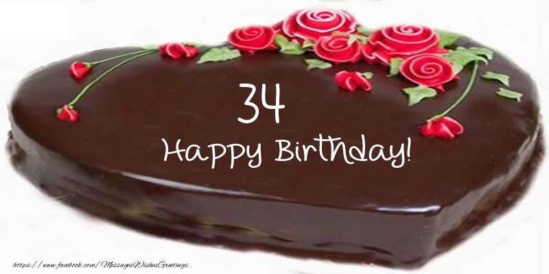 34 years Happy Birthday! Cake