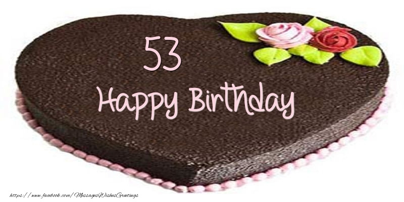 53 years Happy Birthday Cake