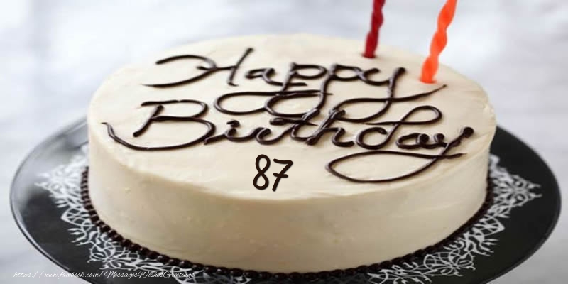 Happy Birthday 87 years torta