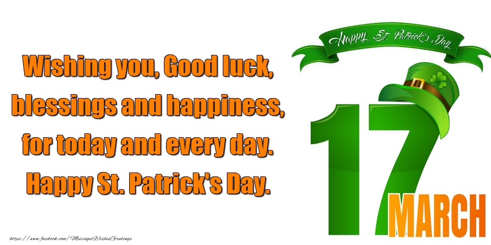 Greetings Cards for Saint Patrick's Day - Happy St. Patrick's Day. - messageswishesgreetings.com