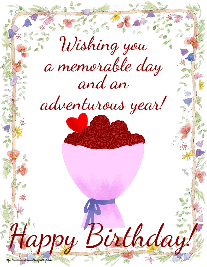 Greetings Cards for Birthday - Wishing you a memorable day and an adventurous year! Happy Birthday!