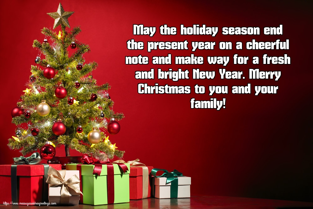 Merry Christmas to you and your family!