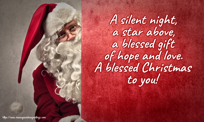 A blessed Christmas to you!