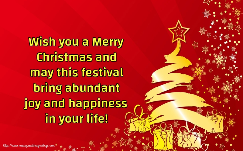 Greetings Cards for Christmas - Wish you a Merry Christmas - messageswishesgreetings.com