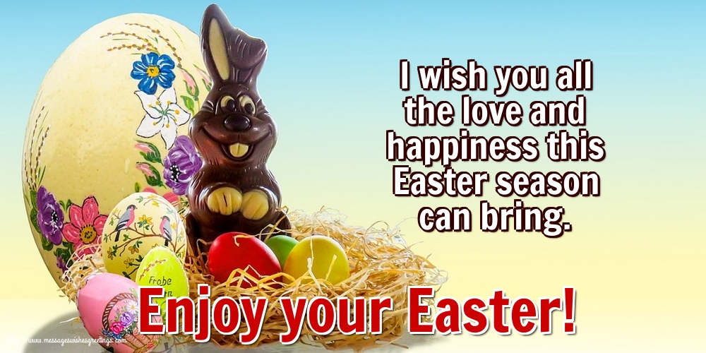 Greetings Cards for Easter - Enjoy your Easter! - messageswishesgreetings.com