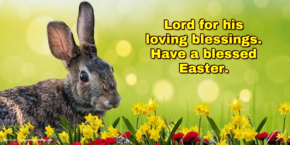 Have a blessed Easter.
