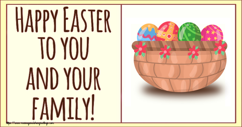 Happy Easter to you and your family!