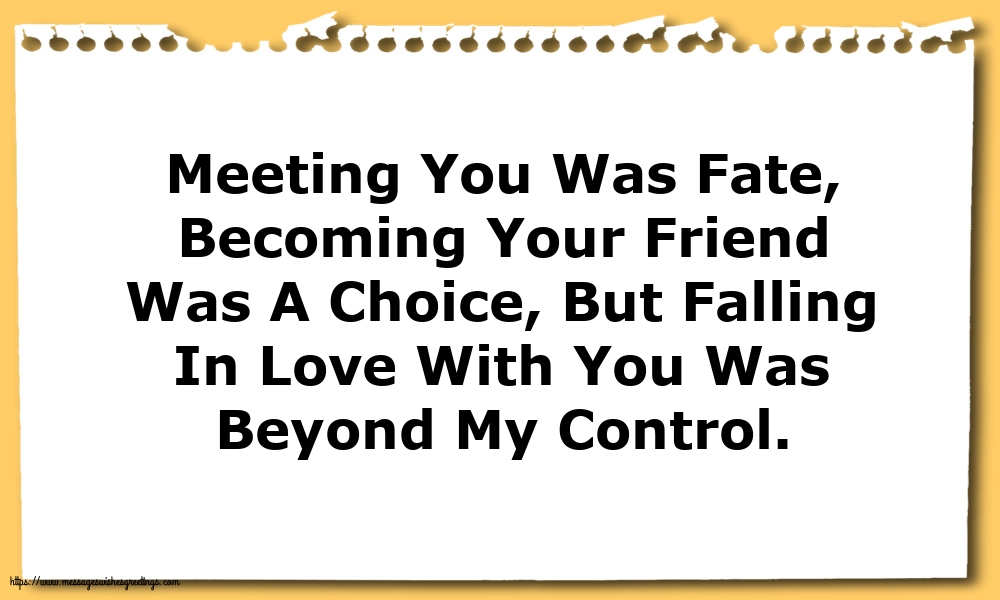 Meeting You Was Fate