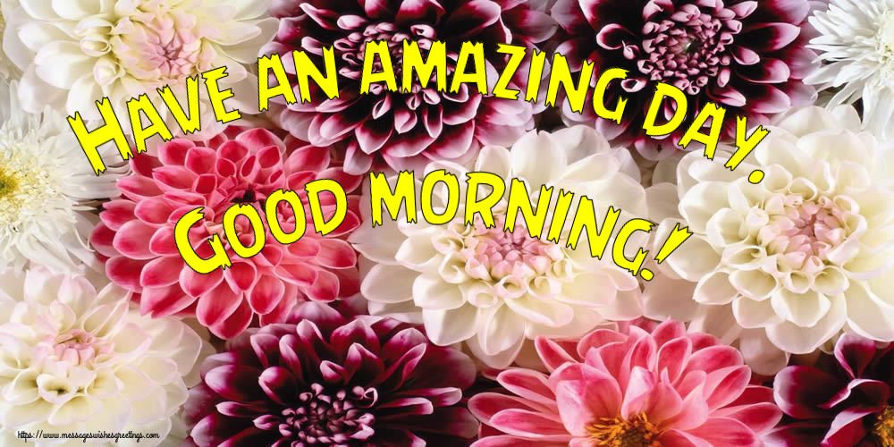Have an amazing day. Good morning!
