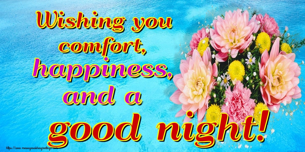Wishing you comfort, happiness, and a good night!