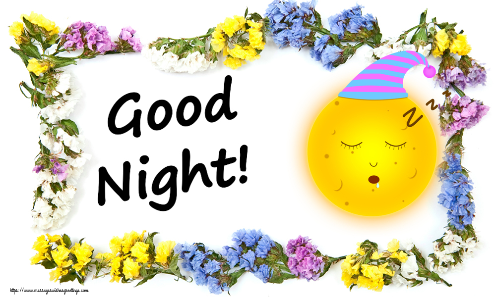 Popular greetings cards for Good night with emoji -  