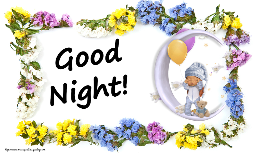 Greetings Cards for Good night with emoji - Good Night!