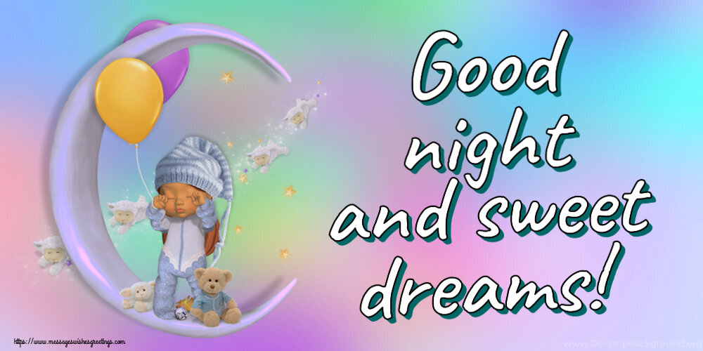 Greetings Cards for Good night - Good night and sweet dreams!