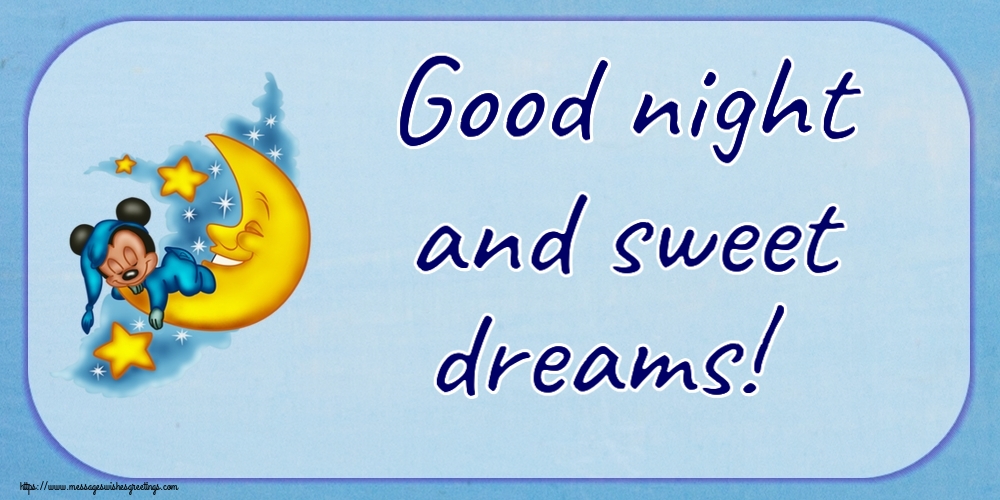 Greetings Cards for Good night - Good night and sweet dreams ...