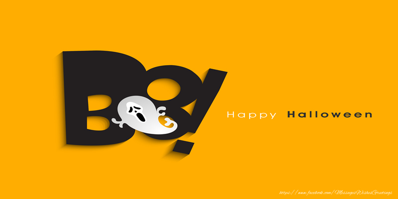 Greetings Cards for Halloween - Boo Happy Halloween - messageswishesgreetings.com