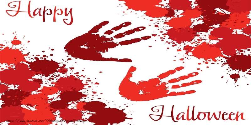 Greetings Cards for Halloween - Halloween blood! - messageswishesgreetings.com