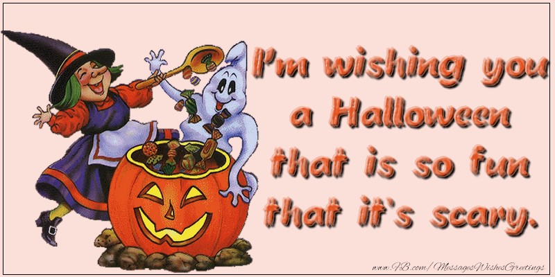 Greetings Cards for Halloween - I'm wishing you a Halloween - messageswishesgreetings.com