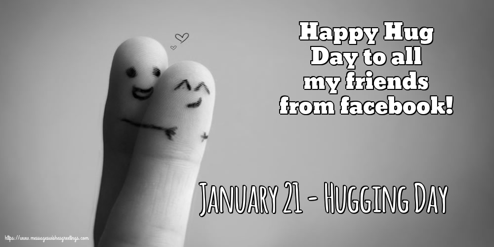 Greetings Cards for Hug Day - January 21 - Hugging Day - messageswishesgreetings.com