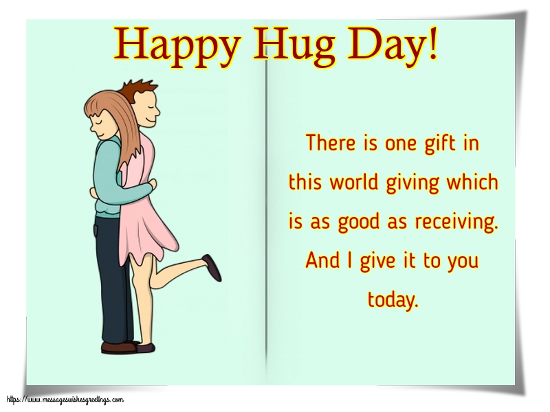 Greetings Cards for Hug Day - Happy Hug Day! - messageswishesgreetings.com