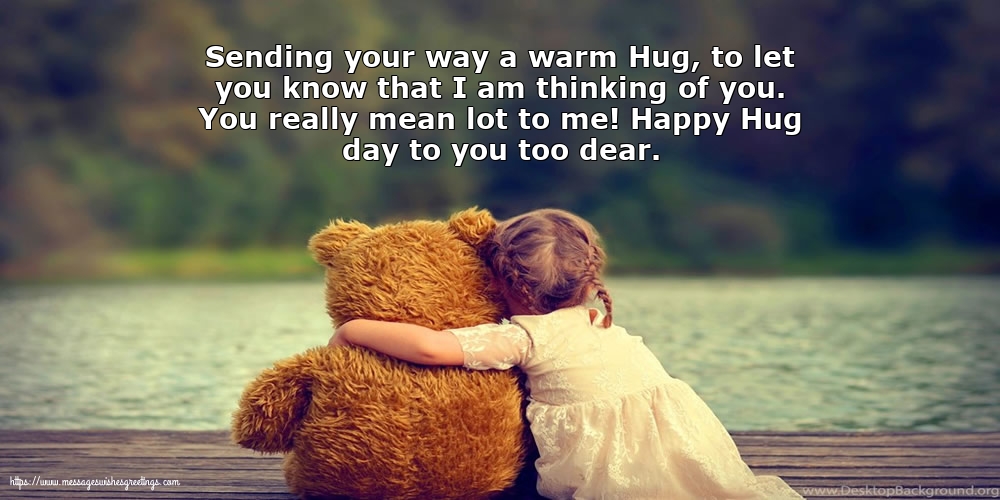 Greetings Cards for Hug Day - Happy Hug day to you too dear - messageswishesgreetings.com