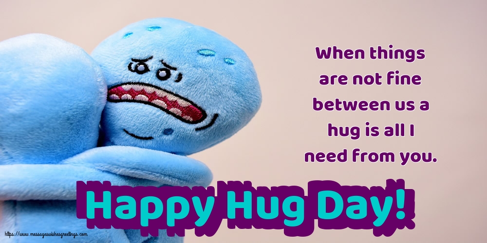 Greetings Cards for Hug Day - Happy Hug Day! - messageswishesgreetings.com