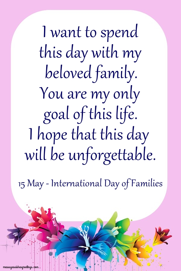 Greetings Cards International Day of Families - 15 May - International Day of Families - messageswishesgreetings.com