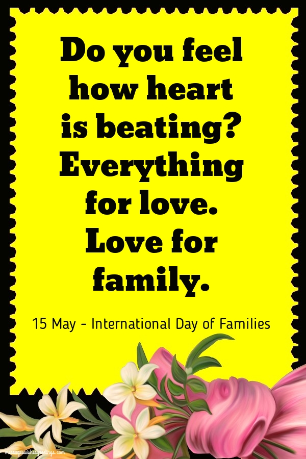 15 May - International Day of Families