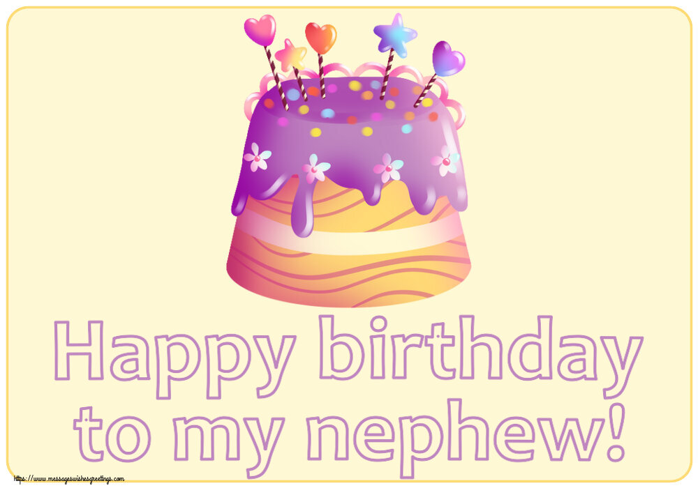 Greetings Cards for kids - Happy birthday to my nephew! - messageswishesgreetings.com
