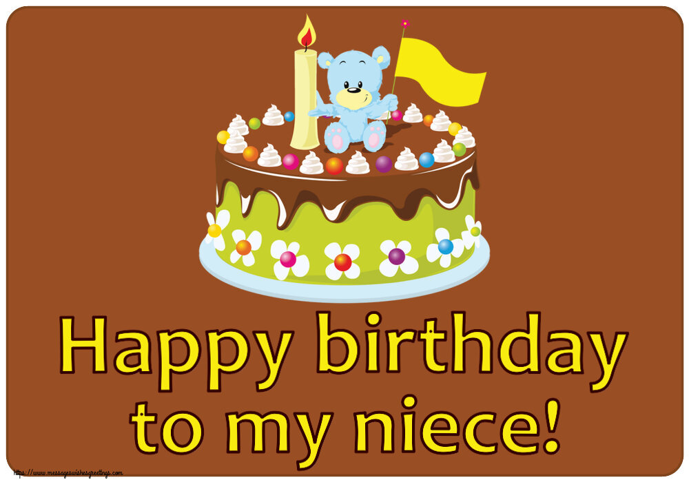 Greetings Cards for kids - Happy birthday to my niece! - messageswishesgreetings.com