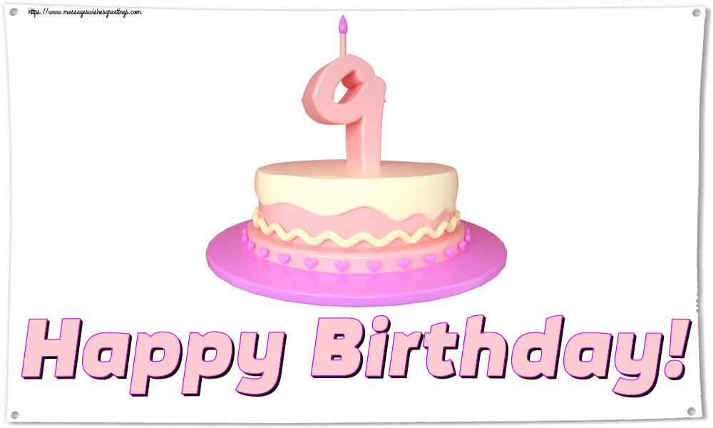 Kids Happy Birthday! ~ Cake 9 years