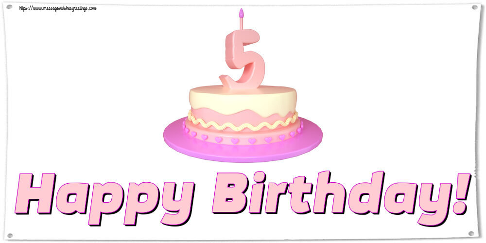 Kids Happy Birthday! ~ Cake 5 years