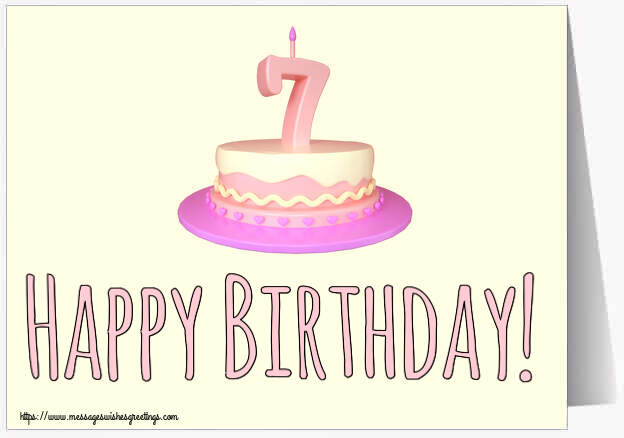 Kids Happy Birthday! ~ Cake 7 years