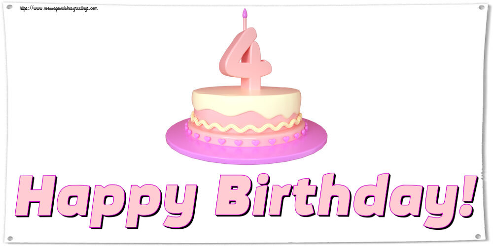 Kids Happy Birthday! ~ Cake 4 years