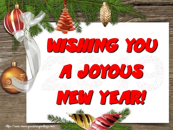 Wishing you a joyous New Year!