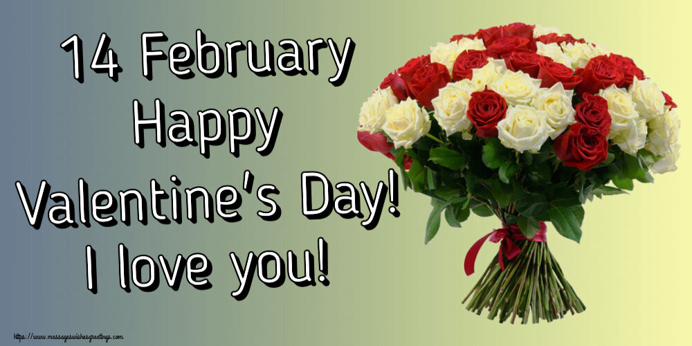 14 February Happy Valentine's Day! I love you!