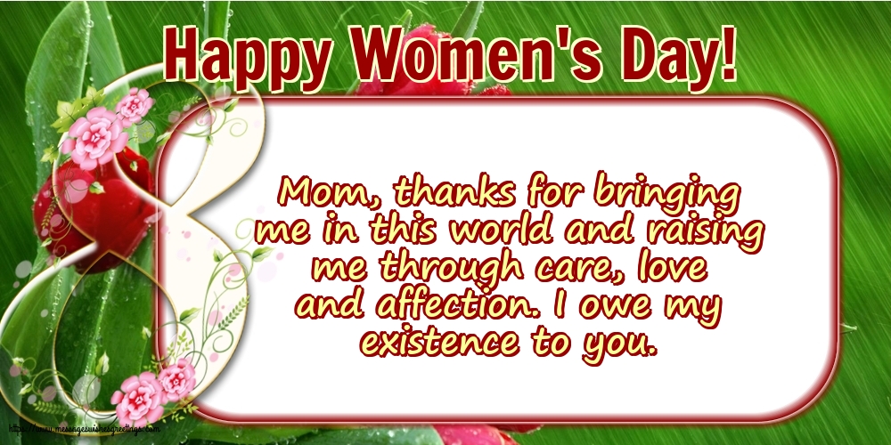 Happy Women's Day! - To my dear Mom