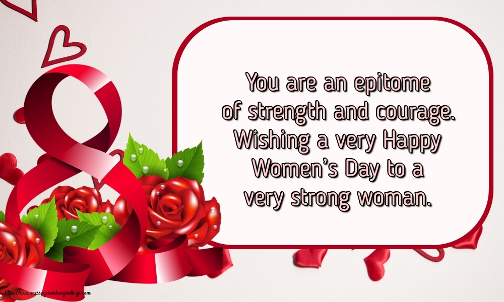 Greetings Cards for Women's Day - Wishing a very Happy Women’s Day to a very strong woman. - messageswishesgreetings.com