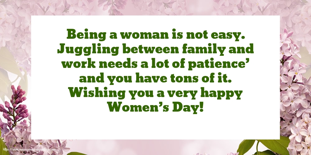Women's Day Wishing you a very happy Women’s Day!