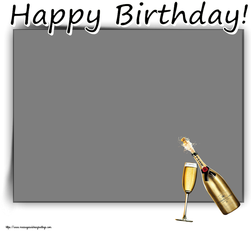 Custom Greetings Cards for Birthday - Happy Birthday! - Photo Frame