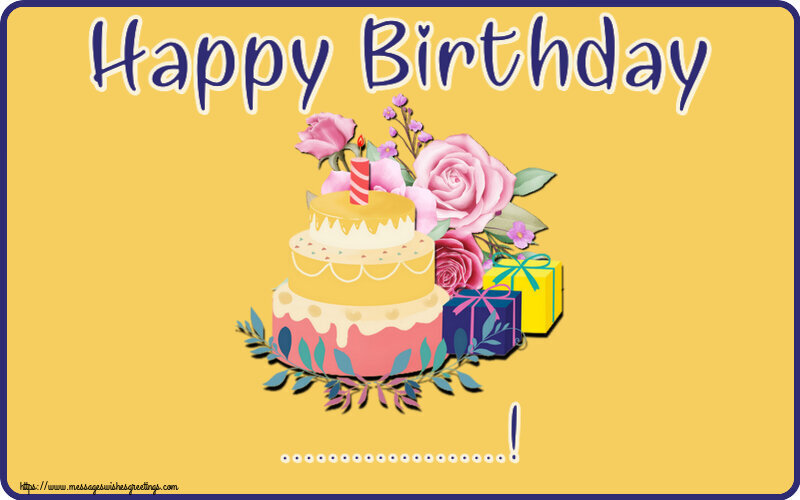 Custom Greetings Cards for Birthday - Cake | Happy Birthday ...!