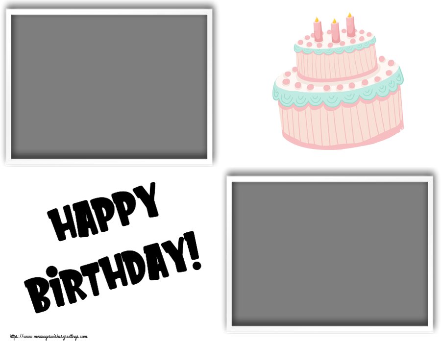Custom Greetings Cards for Birthday - 🎂 Happy Birthday! - Photo Frame