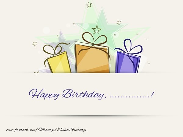 Custom Greetings Cards for Birthday - Gift Box | Happy Birthday, ...!