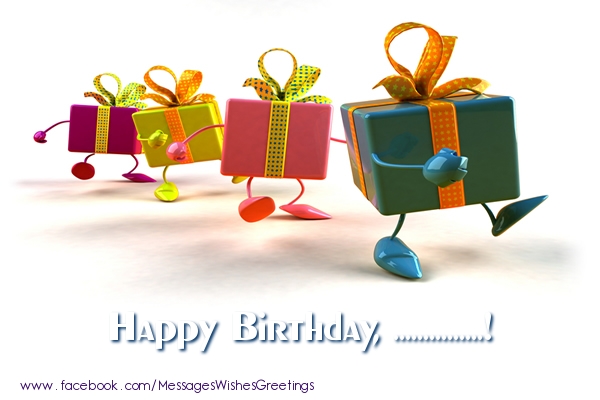 Custom Greetings Cards for Birthday - Gift Box | Happy Birthday, ...!