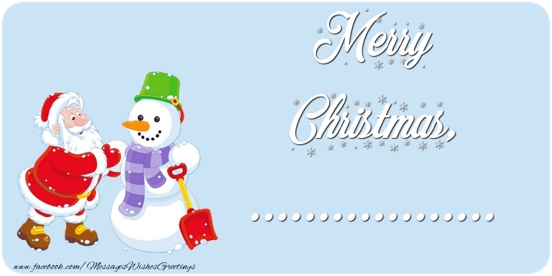 Custom Greetings Cards for Christmas - Santa Claus & Snowman | Merry Christmas, ...