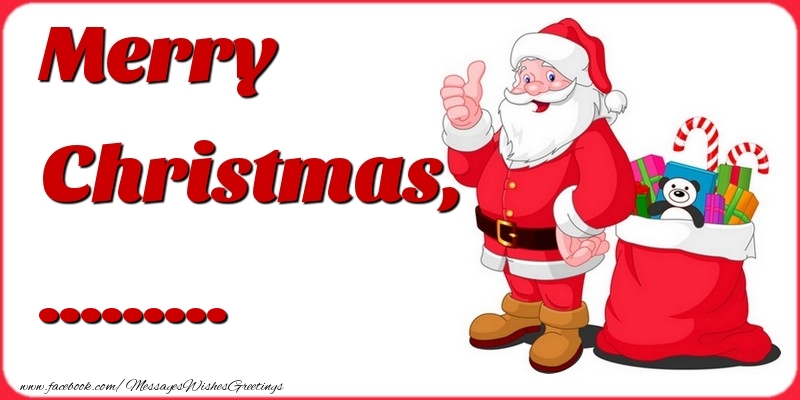 Custom Greetings Cards for Christmas - Gift Box & Santa Claus | Merry Christmas, ...